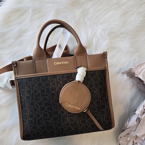 Calvin Klein Brown and Brown Women's Bag - Picture 10 of 11